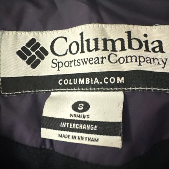 Columbia Puffer Jacket Womens Small Purple Interchange Insulated Embroidered - Picture 5 of 5